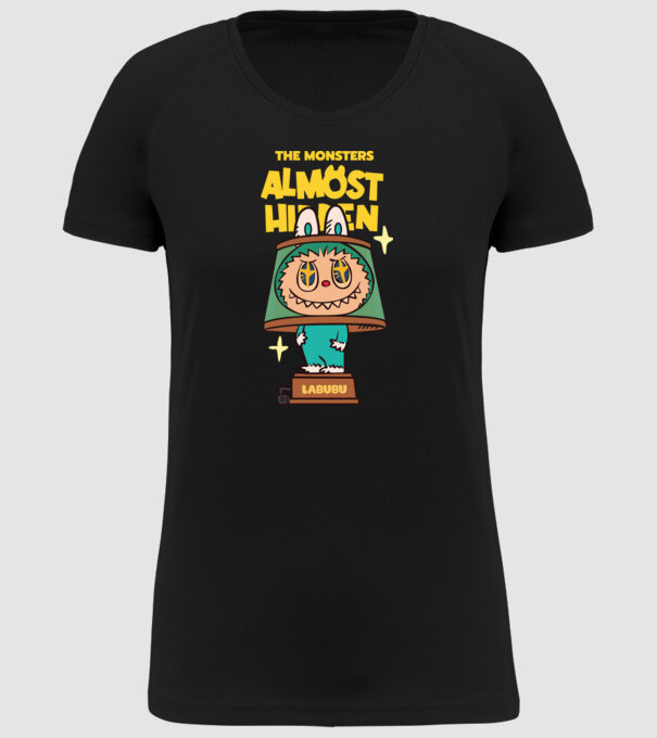 Almost Hidden model negru pe tricou
