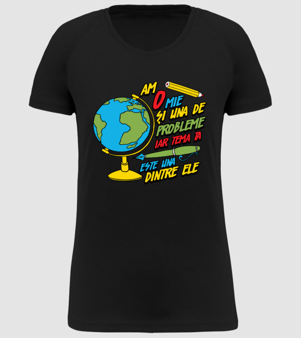 Am o mie și una de probleme, iar tema ta este una dintre ele model negru pe tricou