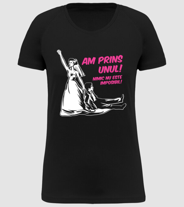 Am prins unul Nimic nu este imposibil model negru pe tricou