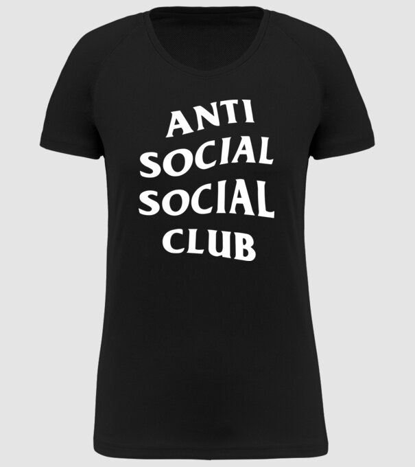 Anti social social club model negru pe tricou