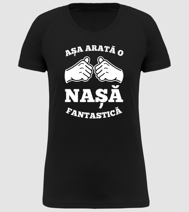 Așa arată o nașă fantastică model negru pe tricou