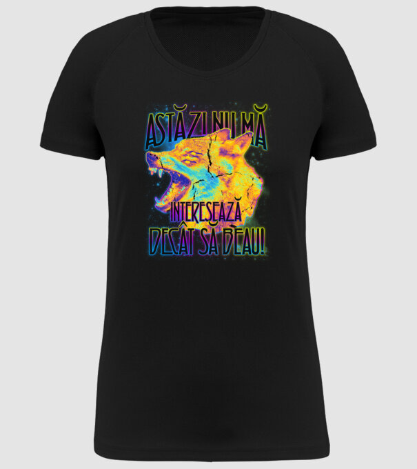 astăzi nu mă interesează decât să beau! model negru pe tricou