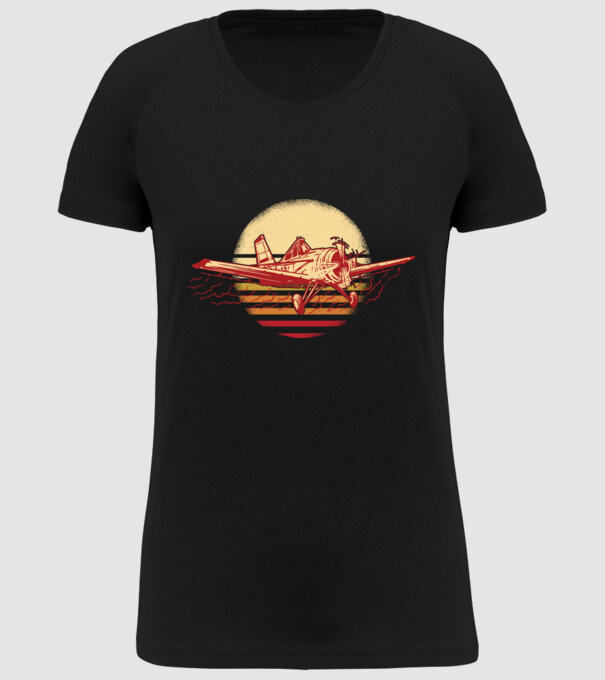 Avioane model negru pe tricou