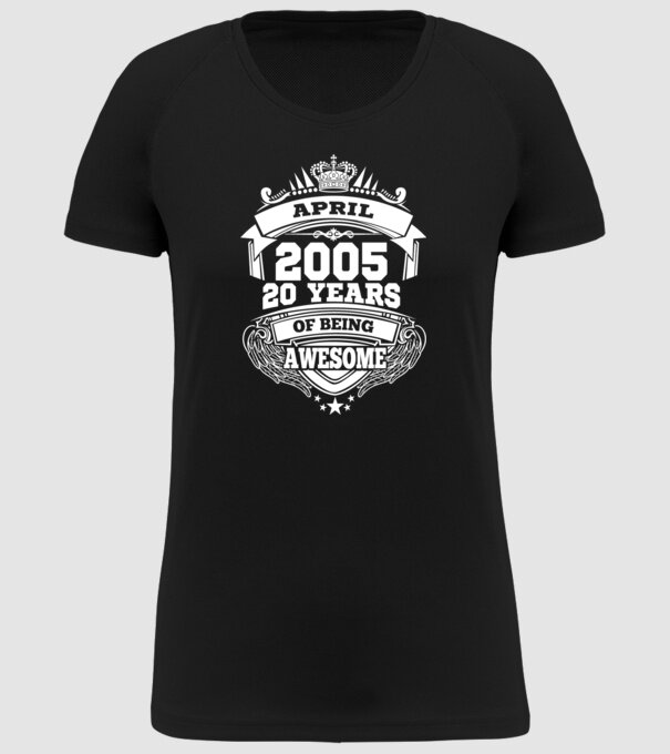 Awesome being of april 2005 model negru pe tricou