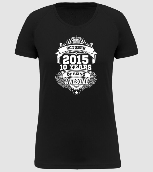 Awesome being of october 2015 model negru pe tricou