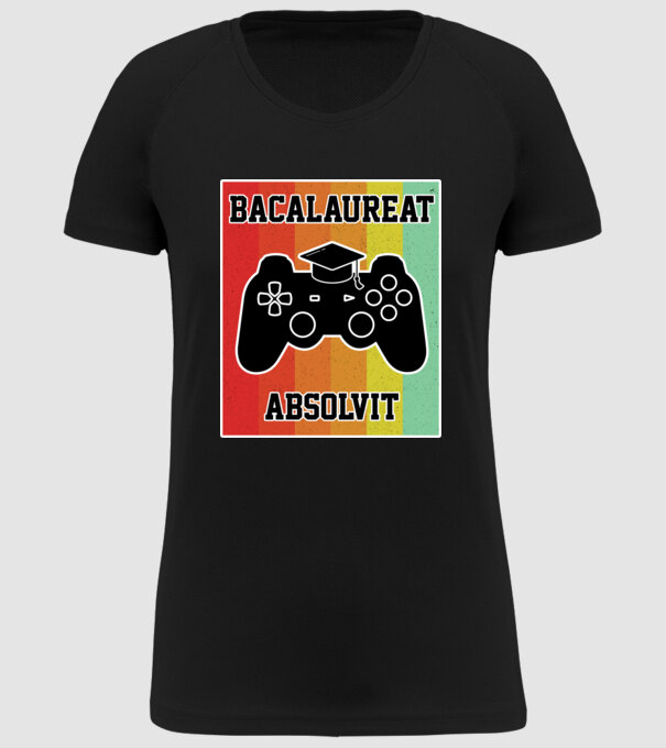 bacalaureat absolvit model negru pe tricou