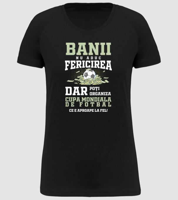 Banii nu aduc fericirea model negru pe tricou