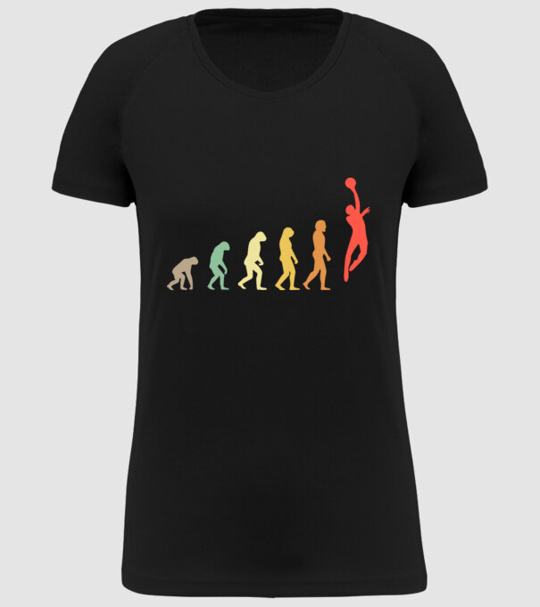 Basketball evolution model negru pe tricou