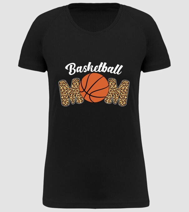 Basketball Mom model negru pe tricou