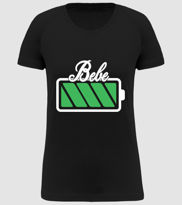 Bebe încărcat model negru pe tricou