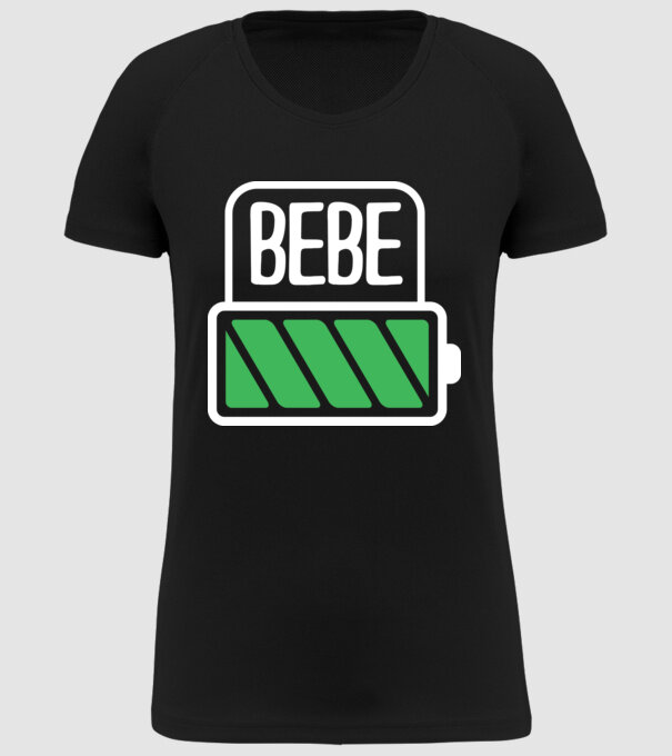 Bebe încărcat model negru pe tricou