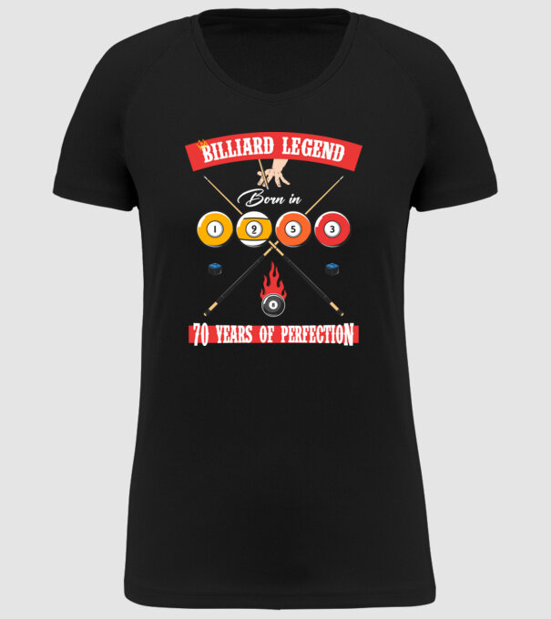 Billiard legend born in 1953 model negru pe tricou