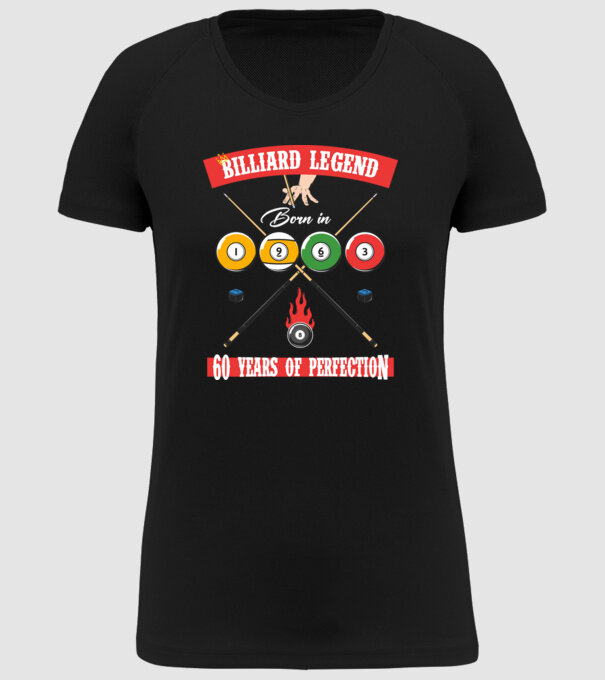 Billiard legend born in 1963 model negru pe tricou