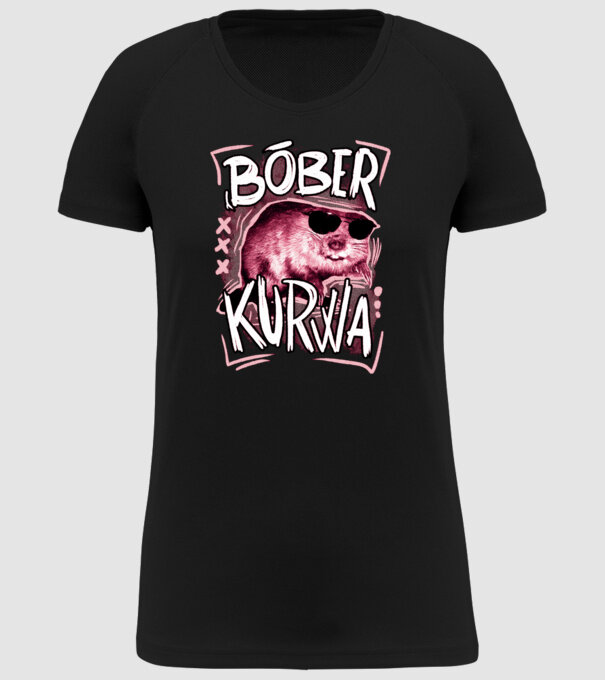 Bóber wtf model negru pe tricou