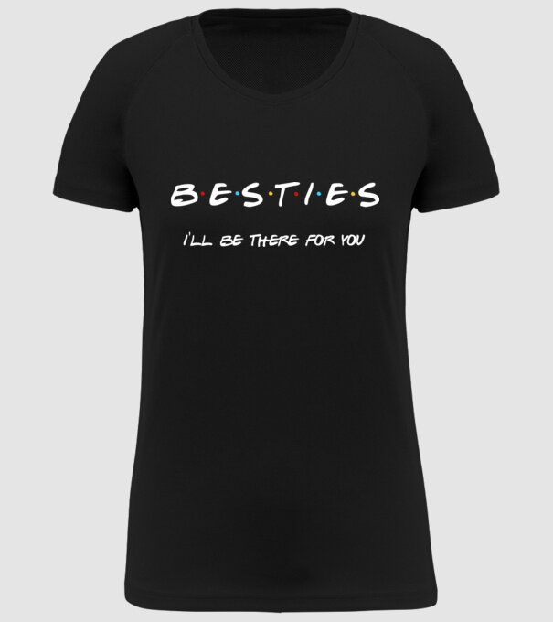 Bride Friends Besties model negru pe tricou