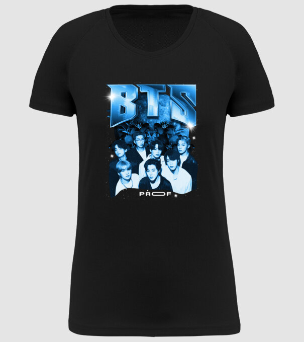 BTS model negru pe tricou