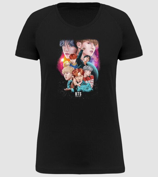 BTS POSTER model negru pe tricou