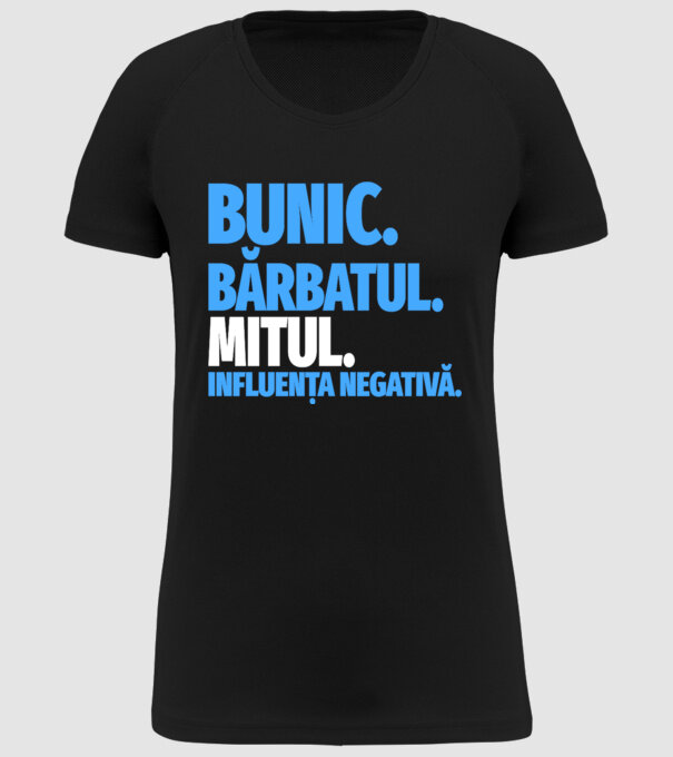 Bunic model negru pe tricou