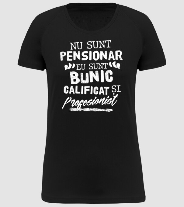 Bunicul profesionist model negru pe tricou