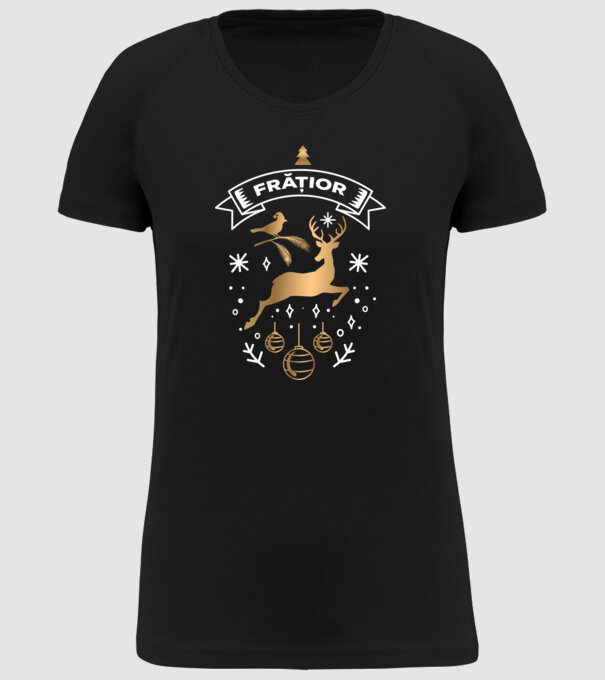 frățior christmas model negru pe tricou