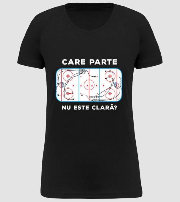 Care parte nu este clară? model negru pe tricou