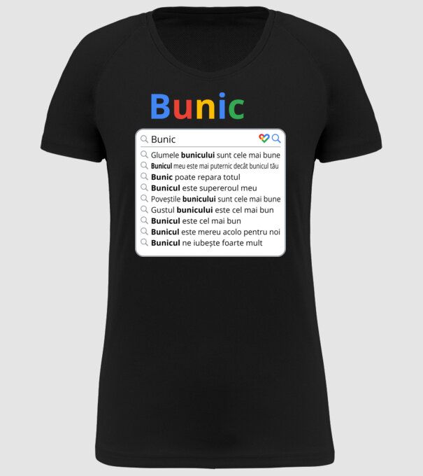 căutare Google Bunic model negru pe tricou