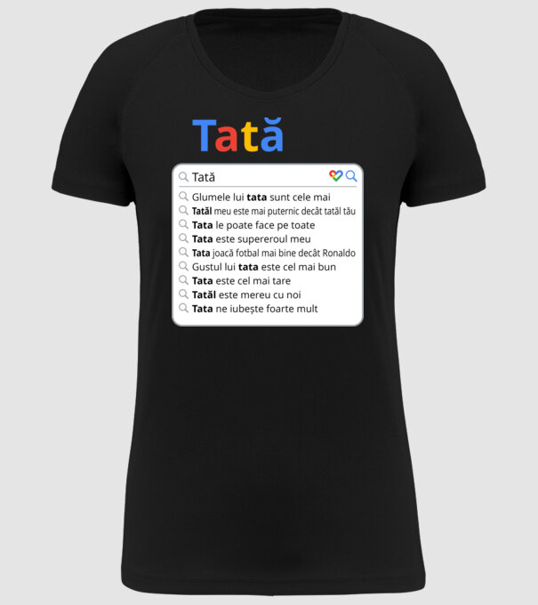 căutare Google Tată model negru pe tricou