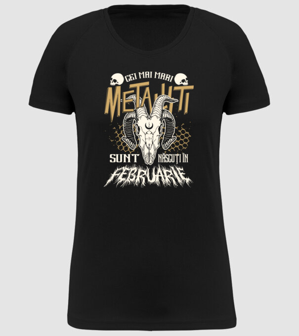 Cei mai mari metaliști sunt născuți în februarie. model negru pe tricou