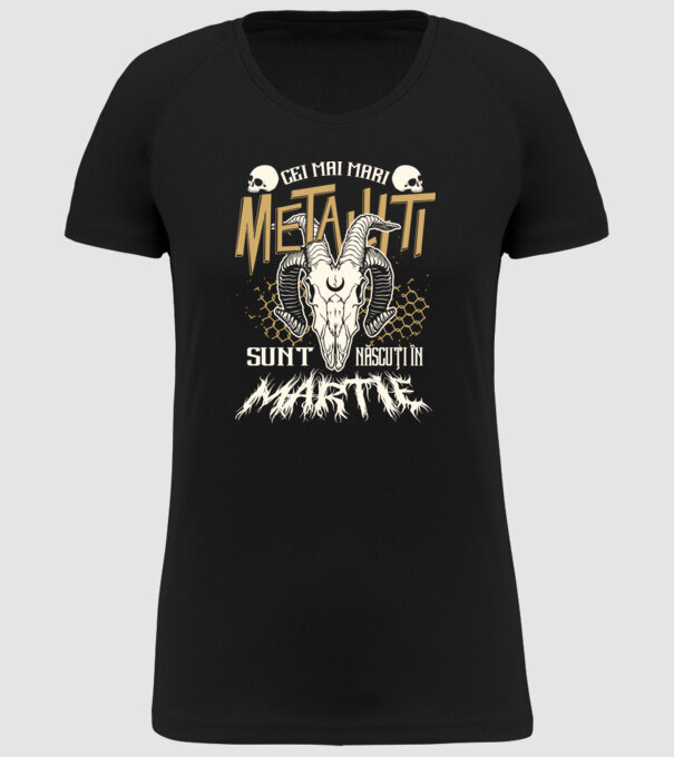 Cei mai mari metaliști sunt născuți în martie. model negru pe tricou