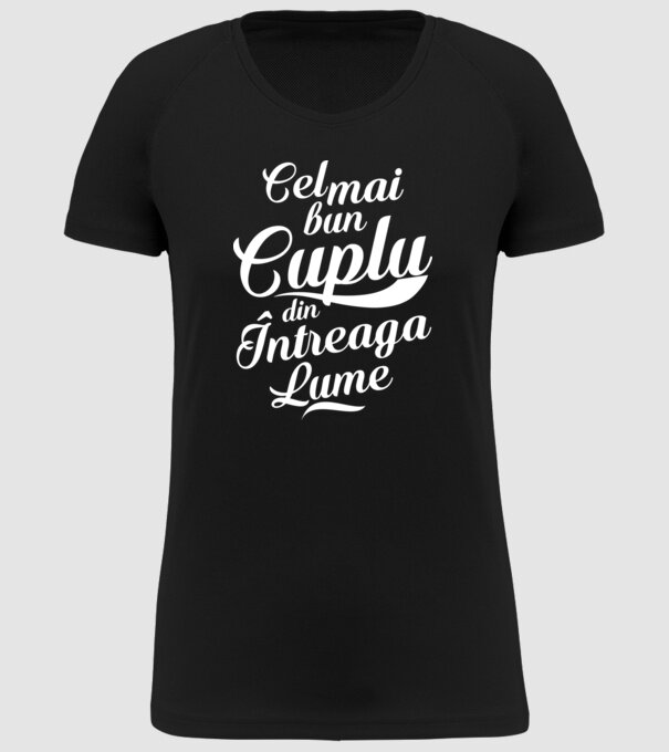 Cel mai bun cuplu din întreaga lume model negru pe tricou