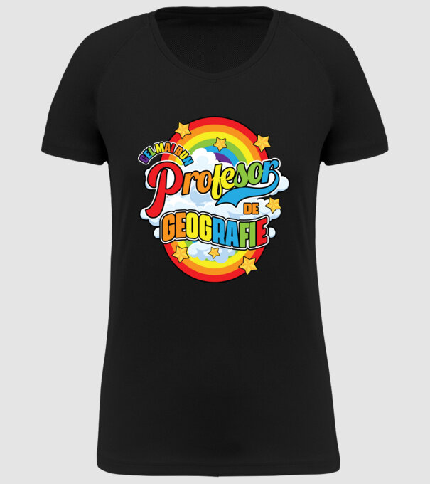 Cel mai bun de geografie model negru pe tricou
