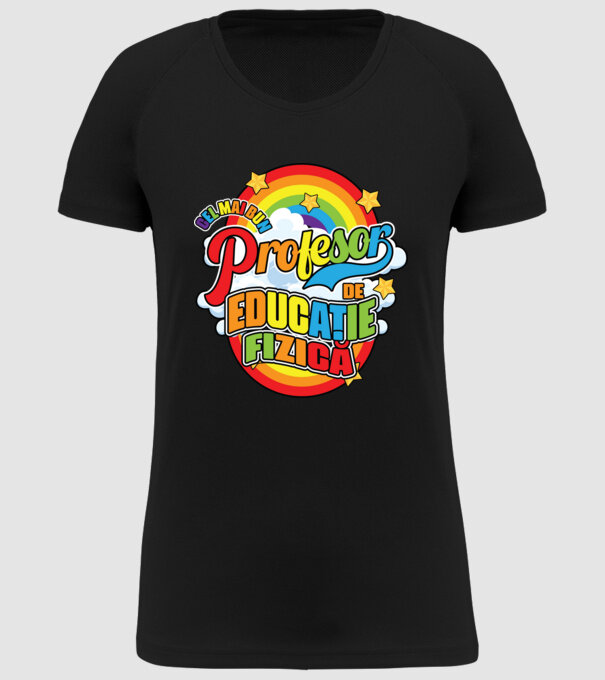 Cel mai bun educație fizică model negru pe tricou