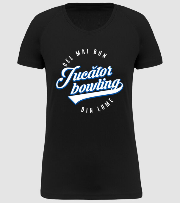 cel mai bun jucător bowling din lume model negru pe tricou