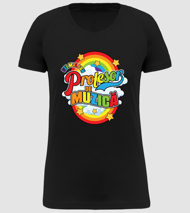Cel mai bun profesor de muzică model negru pe tricou