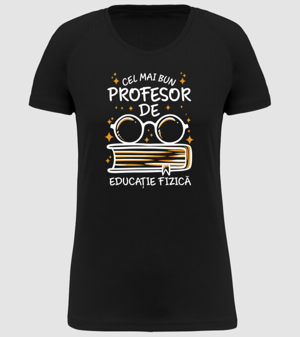 Cel mai bun profesor educație fizică D2782032 model negru pe tricou