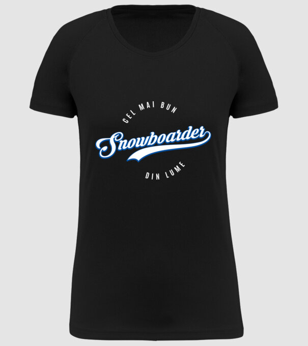 cel mai bun snowboarder din lume model negru pe tricou
