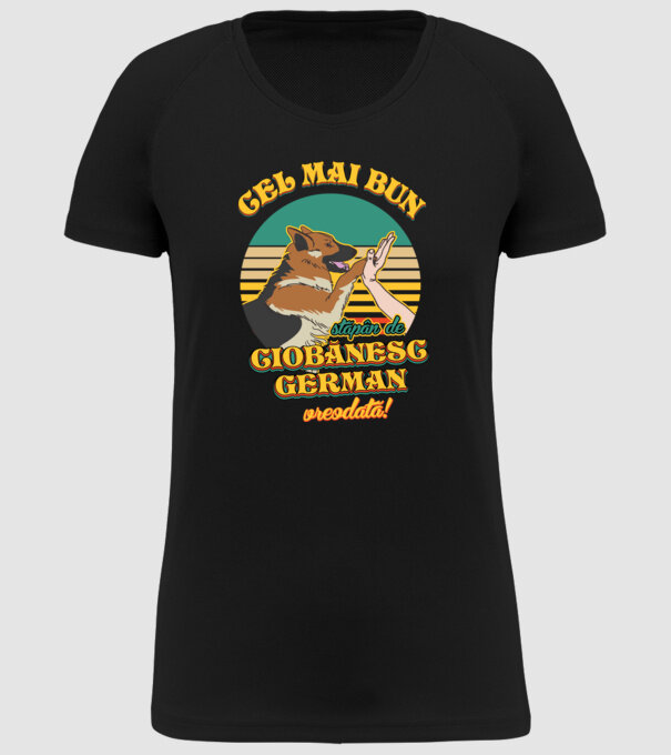 Cel mai bun stăpân de ciobănesc german vreodată! model negru pe tricou