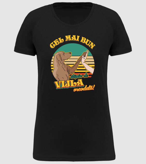 Cel mai bun stăpân de vijla vreodată! model negru pe tricou