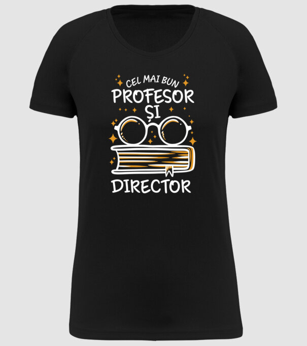Cel mai profesor director model negru pe tricou