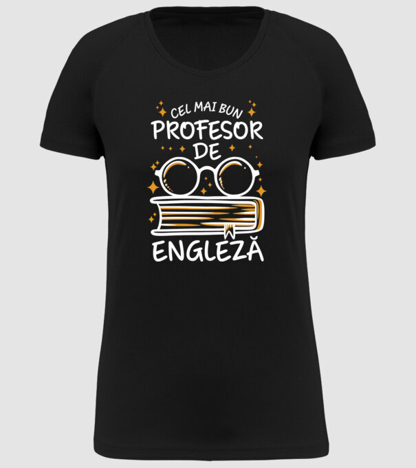 Cel mai profesor engleză model negru pe tricou
