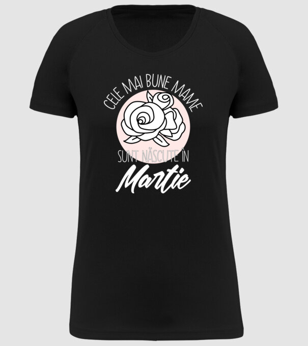 Cele mai bune mame sunt născute în Martie model negru pe tricou