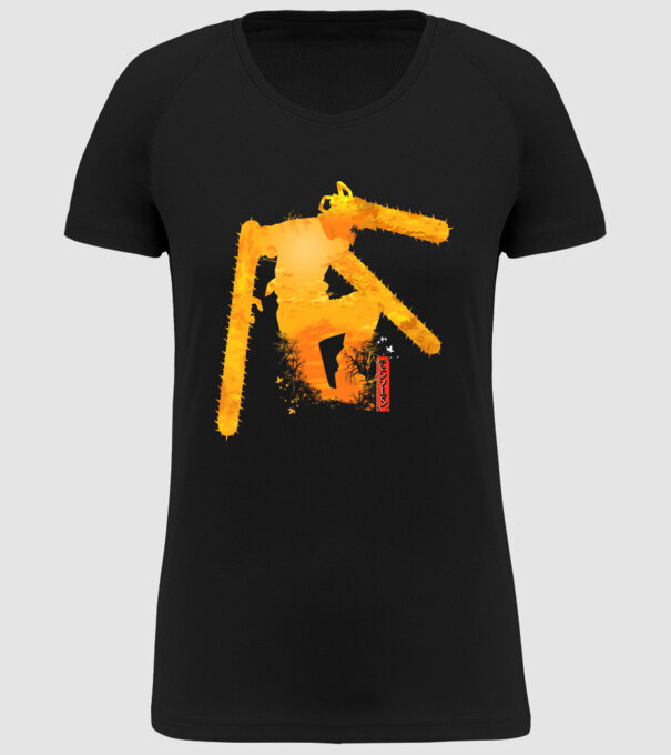 Chainsaw man Denji model negru pe tricou