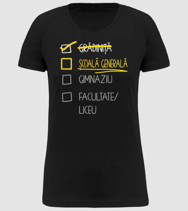 Cheklist educație - grădiniță negru model negru pe tricou