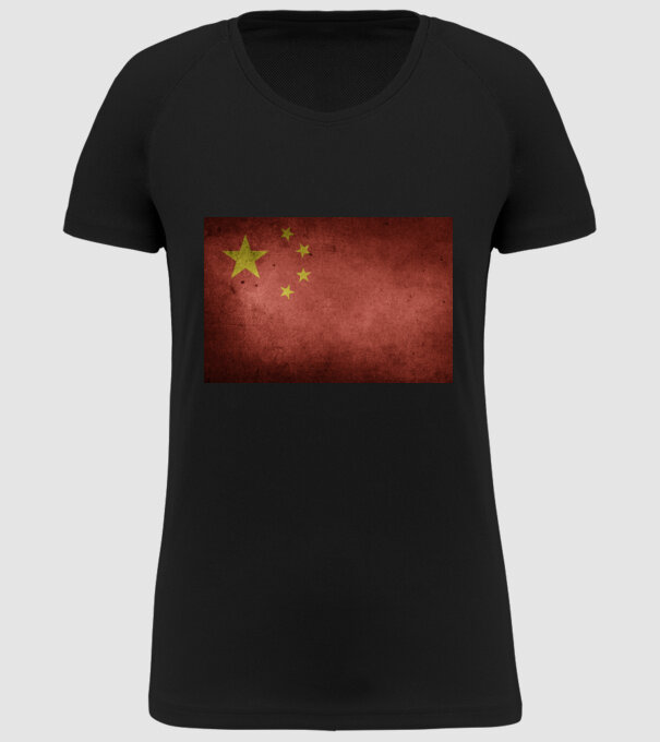 CHINA model negru pe tricou