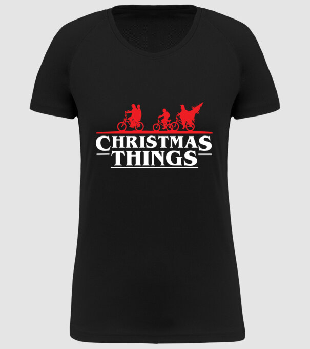 christmas things model negru pe tricou