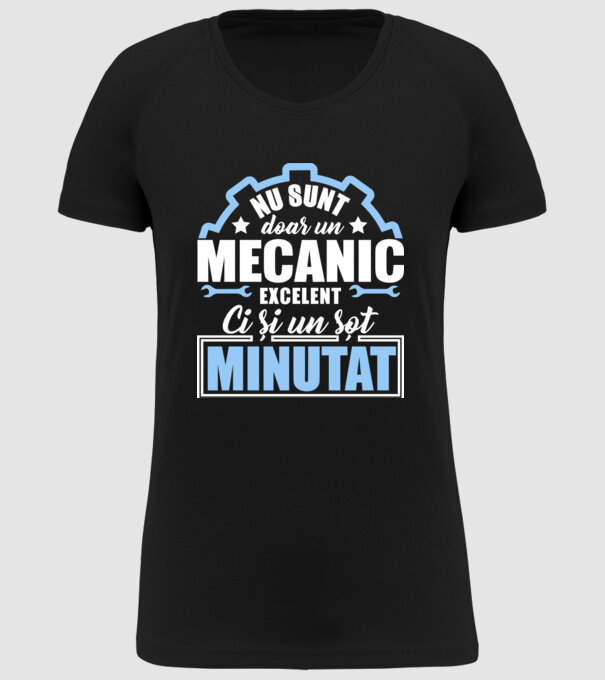Nu sunt doar un mecanic excelent, ci și un soț minunat! model negru pe tricou