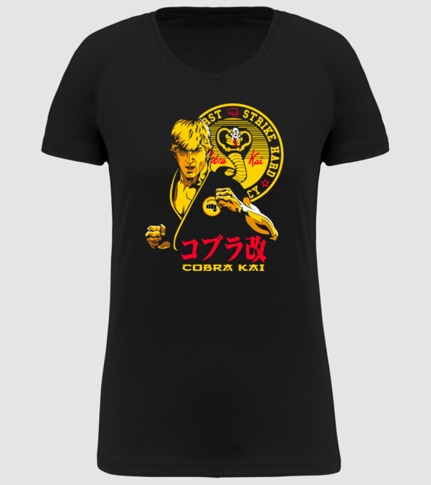 cobra kai poster model negru pe tricou
