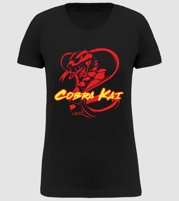 cobra kai simple model negru pe tricou