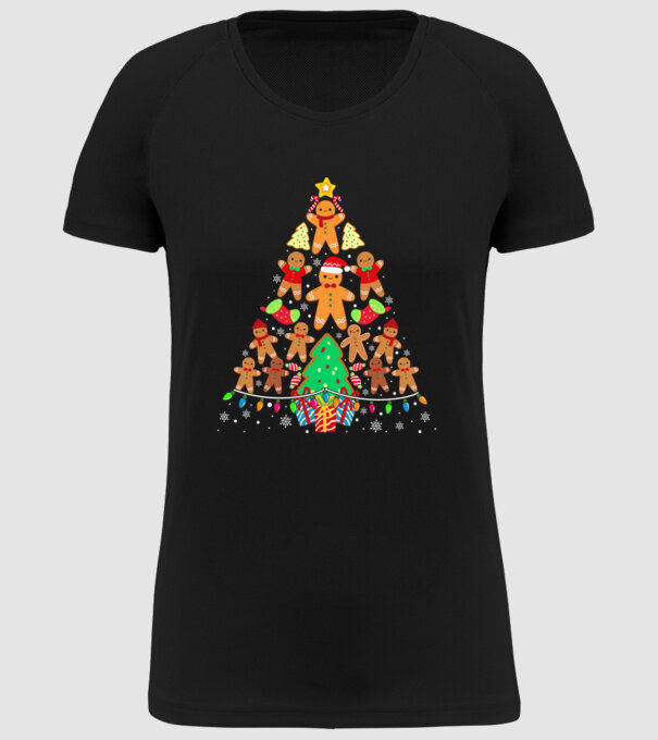 Cookie christmas tree model negru pe tricou