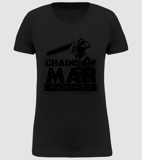 CSM - Chainsaw Man model negru pe tricou